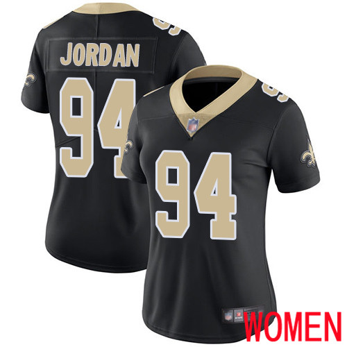 New Orleans Saints Limited Black Women Cameron Jordan Home Jersey NFL Football #94 Vapor Untouchable Jersey